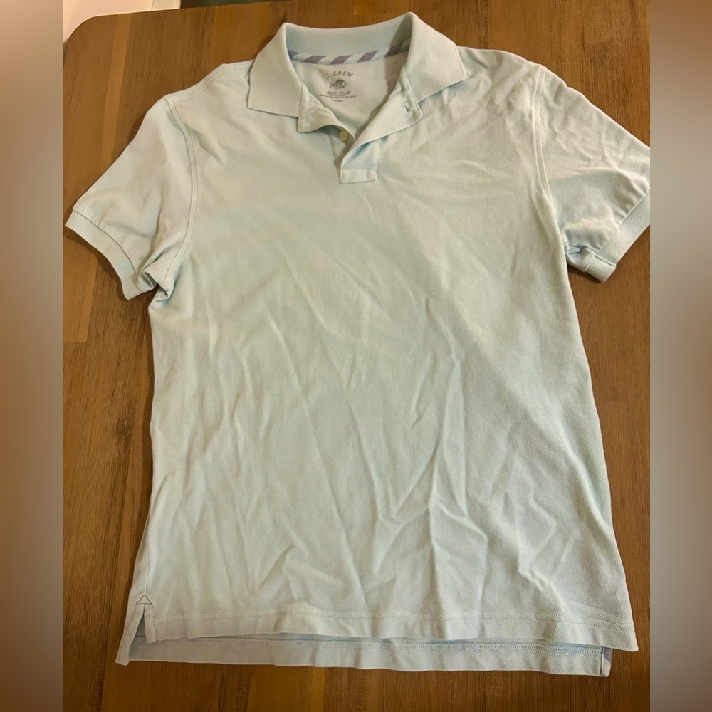 J Crew Men’s Polo, Medium, Light Blue